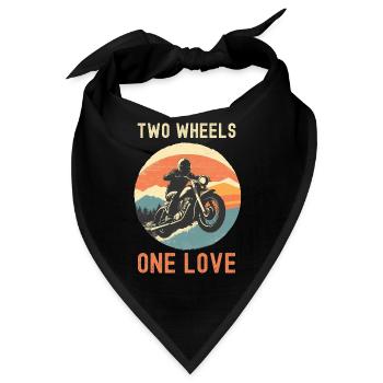Zwei Räder Eine Liebe - Bandana - Schwarz - Vorne
