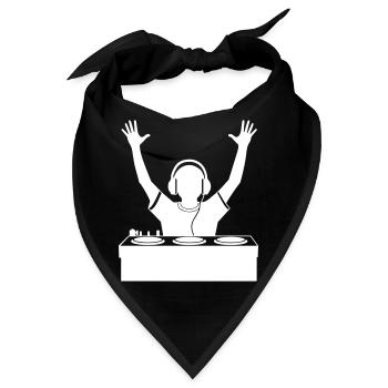 DJ Disc Jockey Festival Party - Bandana - Schwarz - Vorne