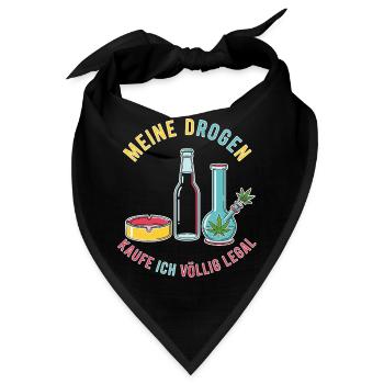 Meine Drogen – Völlig Legal ! - Bandana - Schwarz - Vorne