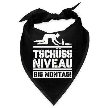 Tschüss Niveau bis Montag - Bandana - Schwarz - Vorne