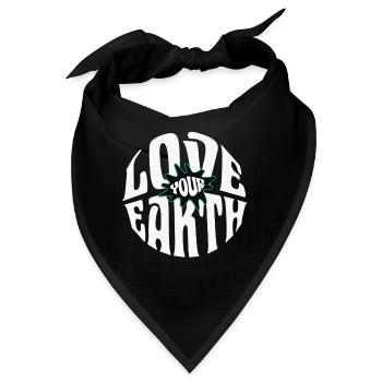 Love your Earth - Bandana - Schwarz - Vorne