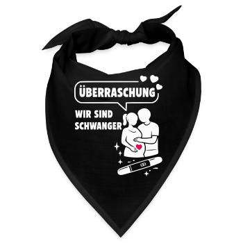 Überraschung: Wir sind schwanger - Bandana - Schwarz - Vorne