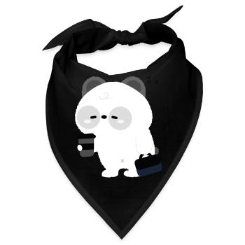 Panda Kaffeepause - Bandana - Schwarz - Vorne