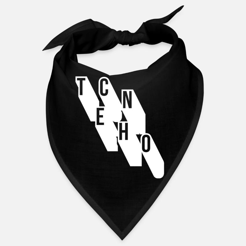 Techno-Musik geometrisches Logodesign Bandana