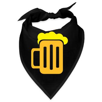 Glas Bier - Bandana - Schwarz - Vorne