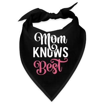 Meine Mutter weiß es am besten. - Bandana - Schwarz - Vorne