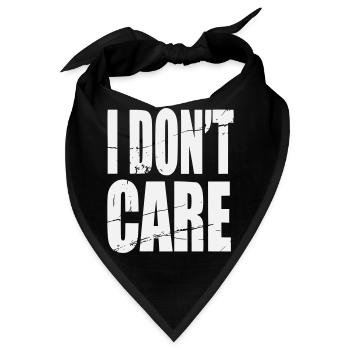 Don't Care Grunge Schriftzug - Bandana - Schwarz - Vorne
