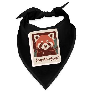 Roter Panda Schnappschuss Freude - Bandana - Schwarz - Vorne
