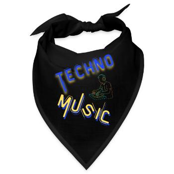 Techno Underground Club Logo - Bandana - Schwarz - Vorne