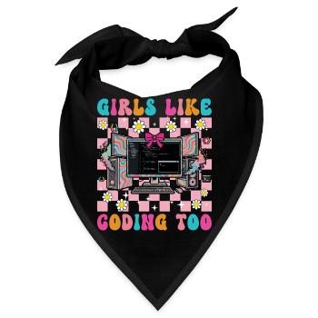 Mädchen programmieren auch gerne für Frauen. - Bandana - Schwarz - Vorne