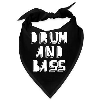 Trommel- und Bass-Neon-Glyphe - Bandana - Schwarz - Vorne
