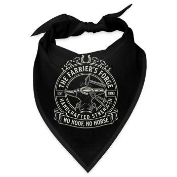 Die Hufschmiede – Kein Huf, kein Pferdehandwerk - Bandana - Schwarz - Vorne