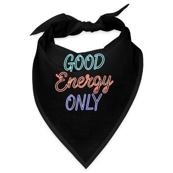 Good Energy Only Grafik im Retro Neon Stil - Bandana - Schwarz - Vorne