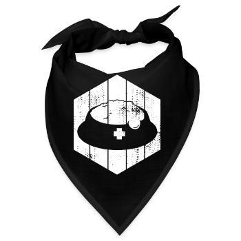 Haustier Futter - Bandana - Schwarz - Vorne