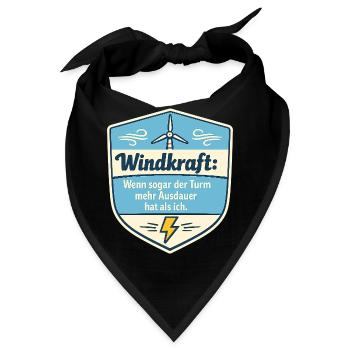 Windkraft Spruchschild Humor - Bandana - Schwarz - Vorne