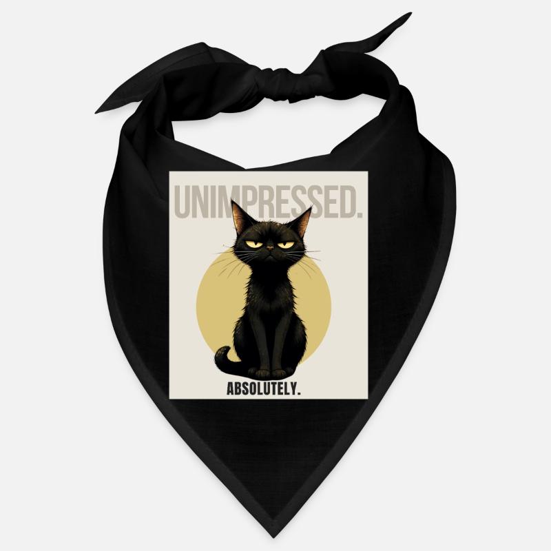 Peu impressionné. – Dessin sarcastique du chat noir Bandana