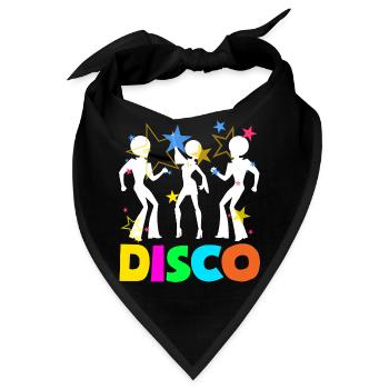 Retro Back to the 80s Vintage Design - Bandana - Schwarz - Vorne