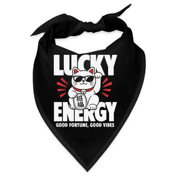 Lucky Energy Cool Cat - Bandana - Schwarz - Vorne