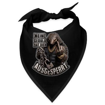Meine Geduld hat dich ausgesperrt - Bandana - Schwarz - Vorne