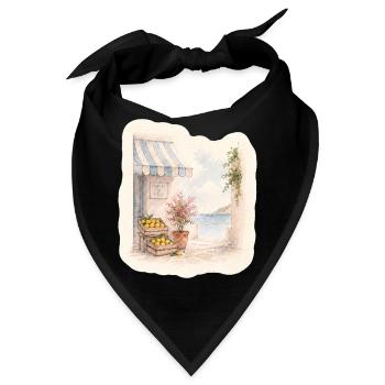 Zitronen am Meer – Markt des Südens - Bandana - Schwarz - Vorne