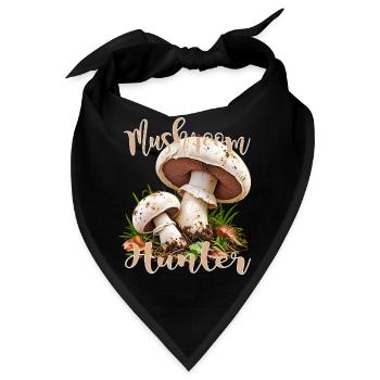 Pilz Champignon - Bandana - Schwarz - Vorne