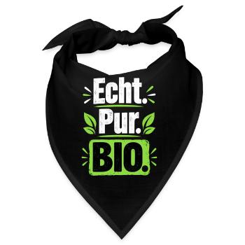 Echt Pur Bio Statement - Bandana - Schwarz - Vorne