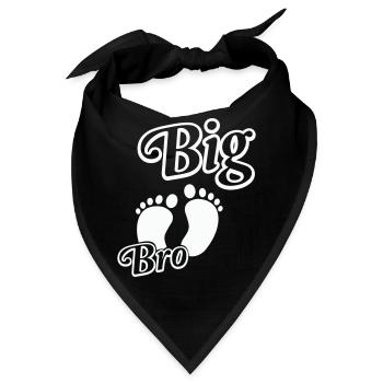 Großbruder Motiv Fußabdrücke - Bandana - Schwarz - Vorne