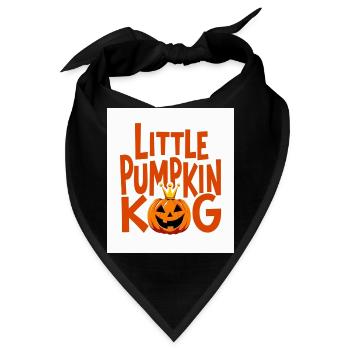 Kleiner Kürbiskönig Halloween-Design - Bandana - Schwarz - Vorne