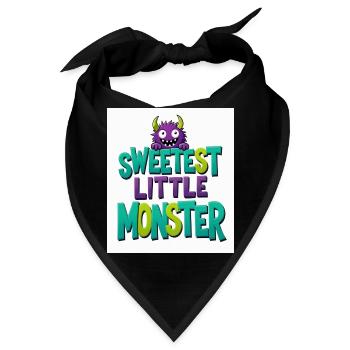 Das süßeste kleine Monster - Bandana - Schwarz - Vorne