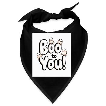 Buh auf dich! Süße Geister Halloween - Bandana - Schwarz - Vorne