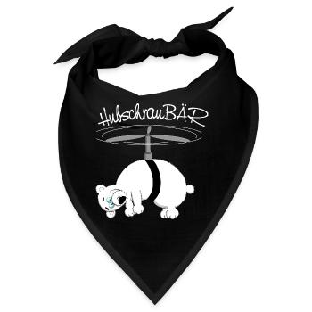 herziger, drolliger Bär - Bandana - Schwarz - Vorne