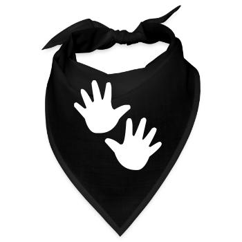 Hand Hände Kind Kinder - Bandana - Schwarz - Vorne