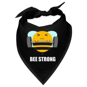 Be Strong Biene Kraftsport Fitness Gym Workout - Bandana - Schwarz - Vorne