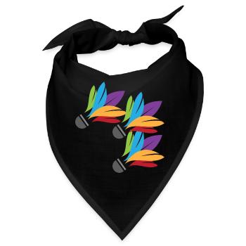 Federbälle - Bandana - Schwarz - Vorne
