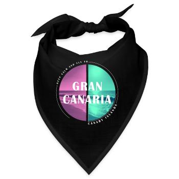 Gran Canaria Kanarische Inseln Kanaren Sommer - Bandana - Schwarz - Vorne