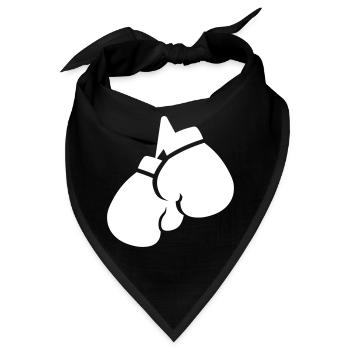Boxhandschuhe symbol - Bandana - Schwarz - Vorne