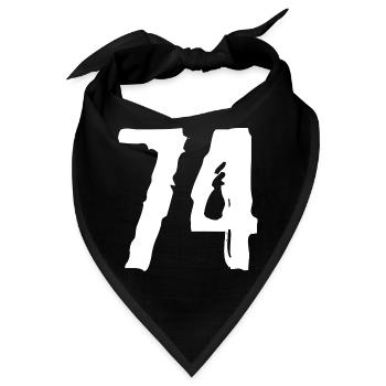 74 Zahl Trikot - Bandana - Schwarz - Vorne