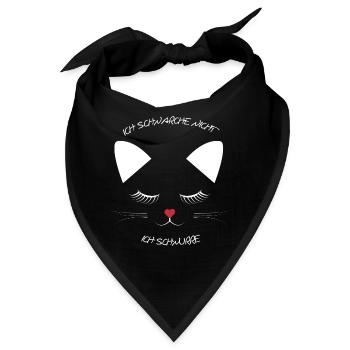 Ich schnarche nicht ich schnurre Katzengesicht - Bandana - Schwarz - Vorne
