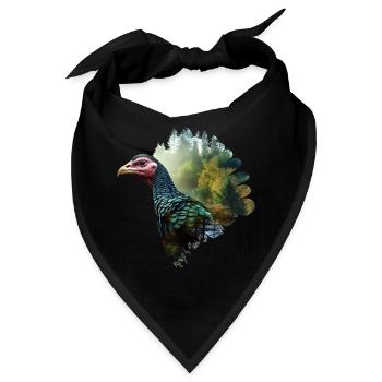 Truthahn - Bandana - Schwarz - Vorne