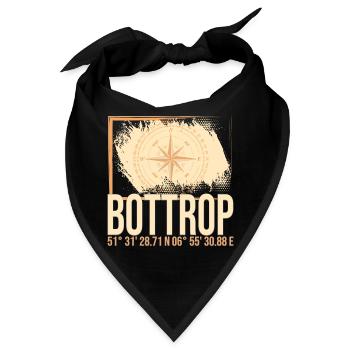 Bottrop Koordinaten - Bandana - Schwarz - Vorne
