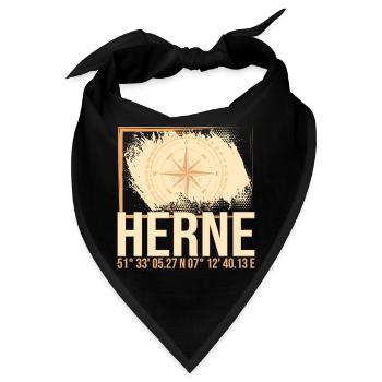 Herne Koordinaten - Bandana - Schwarz - Vorne