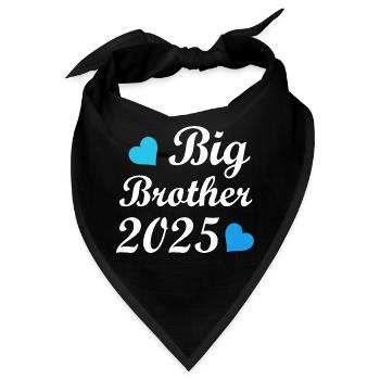 2025 werde ich ein großer Bruder, großer Bruder - Bandana - Schwarz - Vorne
