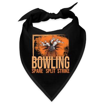Bowling - Spare - Split - Strike - Bandana - Schwarz - Vorne