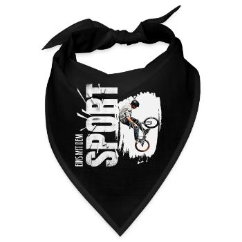 Eins mit dem Sport - BMX - Bandana - Schwarz - Vorne
