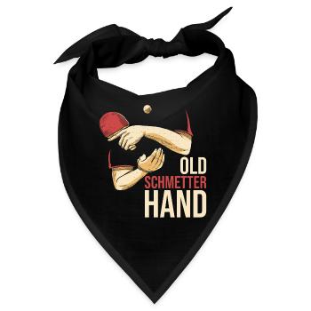 Old Schmetter Hand - Tischtennis - Bandana - Schwarz - Vorne