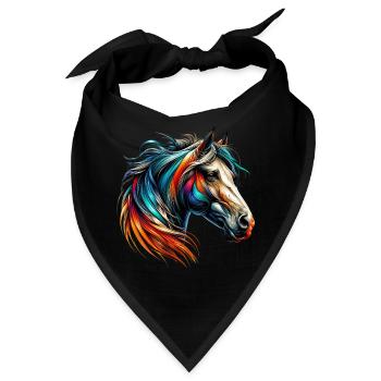 Pferd - Bandana - Schwarz - Vorne