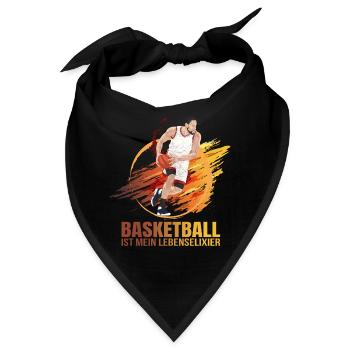 Basketball ist mein Lebenselixier - Bandana - Schwarz - Vorne