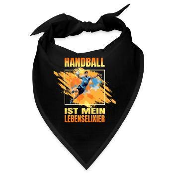 Handball ist mein Lebenselixier - Bandana - Schwarz - Vorne
