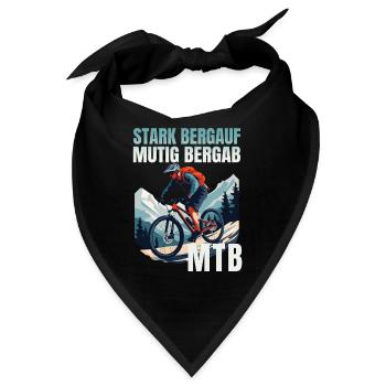MTB: Stark bergauf - Mutig bergab - Bandana - Schwarz - Vorne