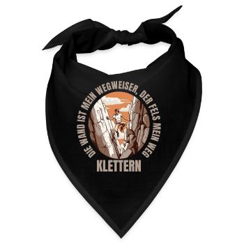 Die Wand ist mein Wegweiser, der Fels mein Weg - Bandana - Schwarz - Vorne